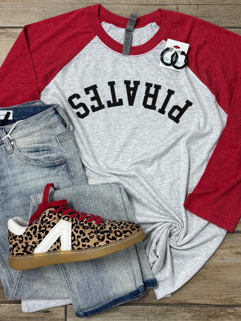 Pirates Upside Down Raglan Tee