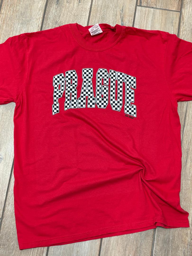 Prague Red Devils Mascot Checkered Graphic Tee