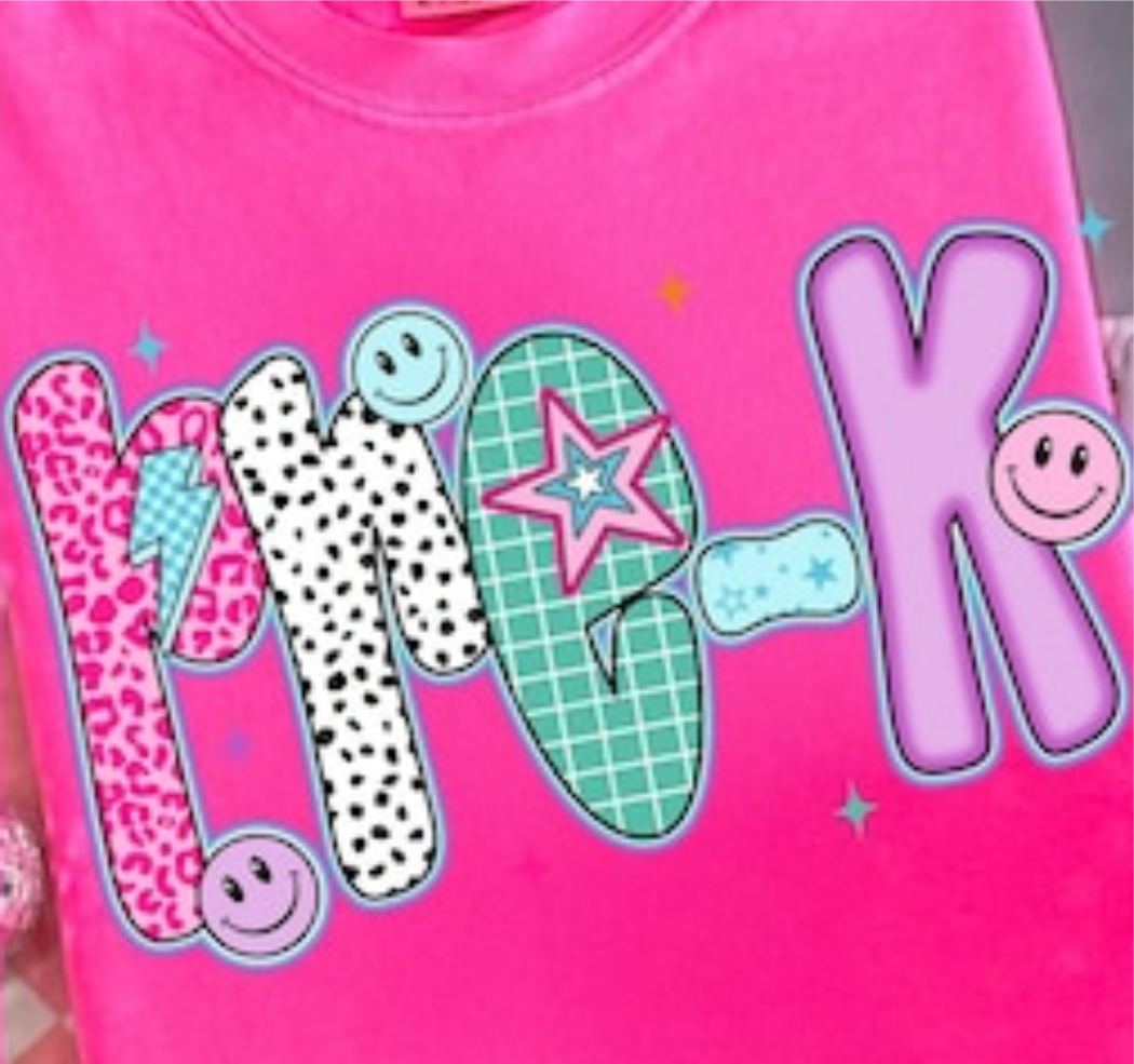Preppy Neon Back to School Tees Pre-K - 4th Grade