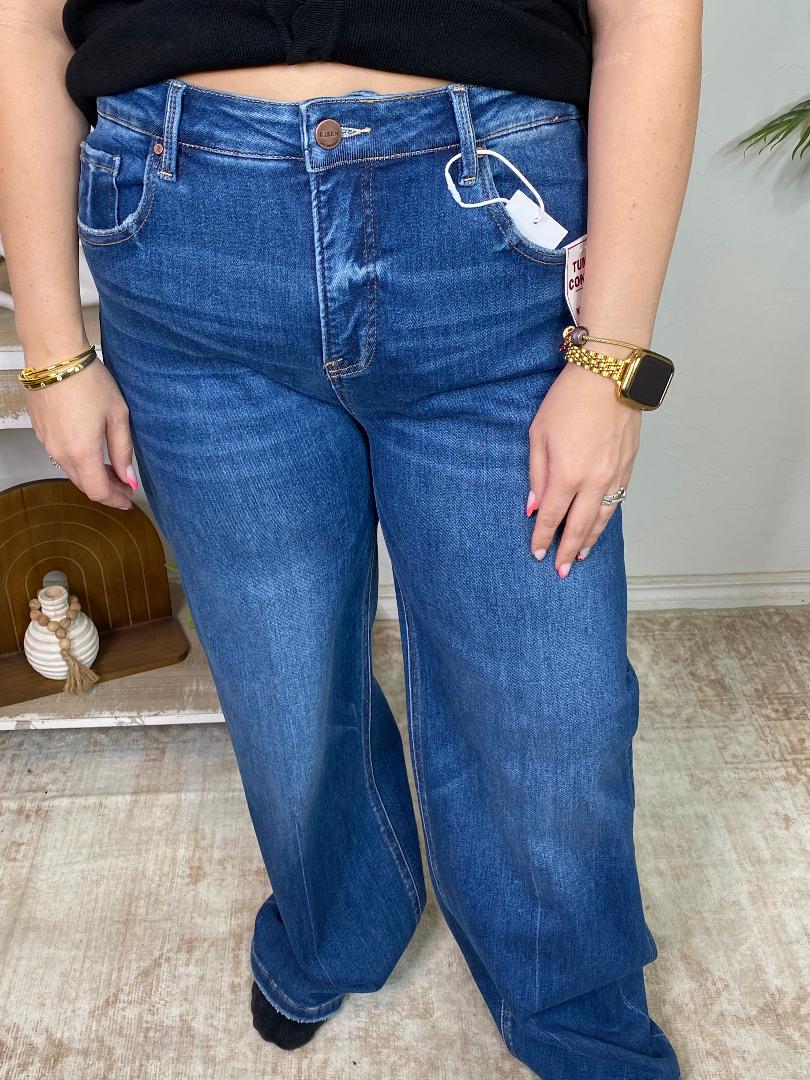 Risen Tummy Control HR Ankle Straight with Crease Line in Curvy