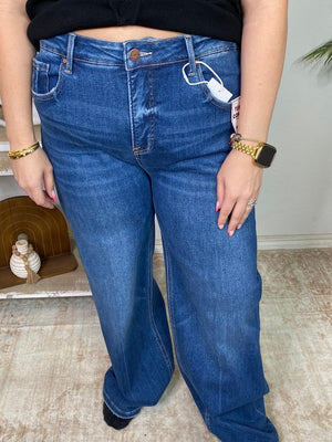 Risen Tummy Control HR Ankle Straight with Crease Line in Curvy