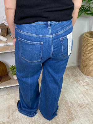 Risen Tummy Control HR Ankle Straight with Crease Line in Curvy