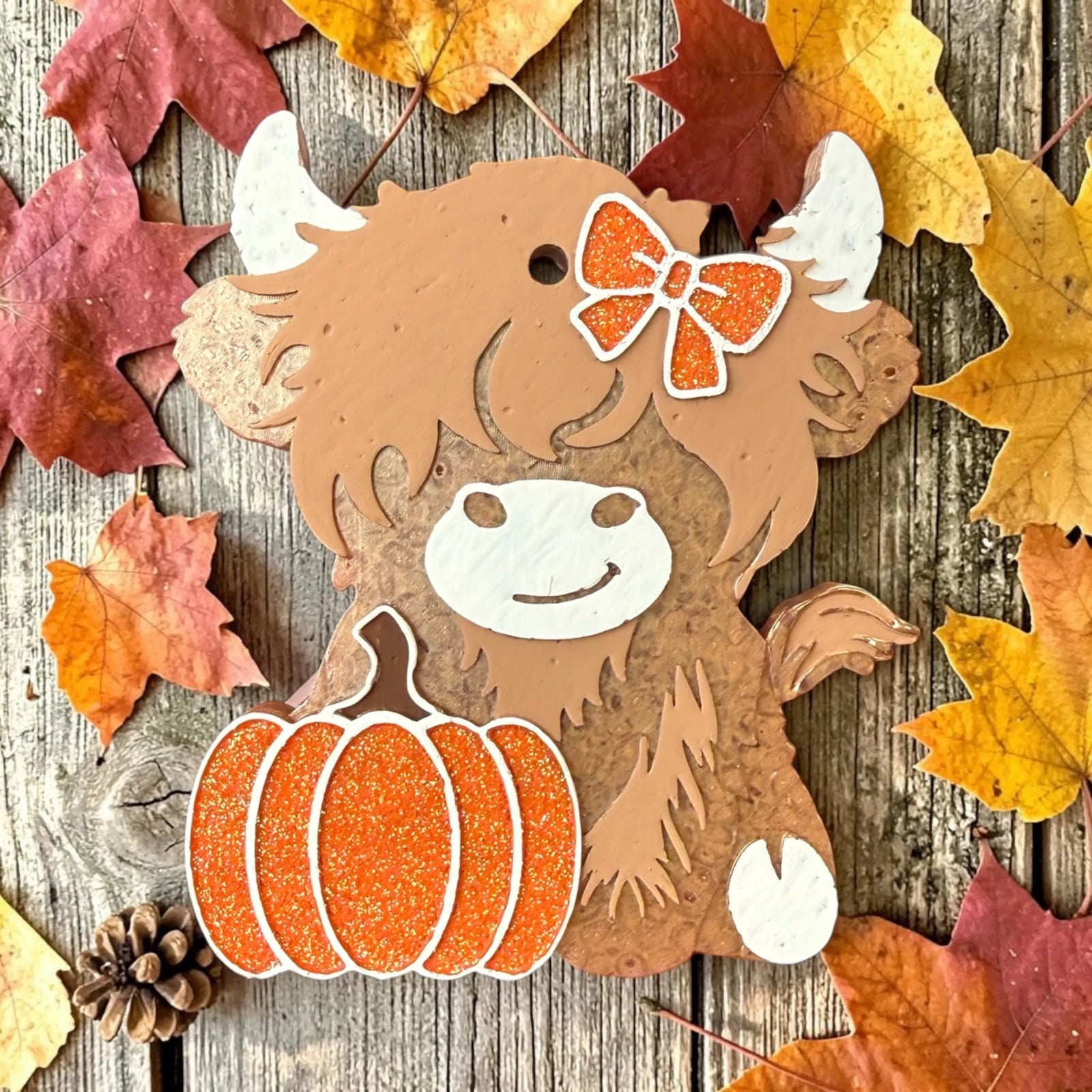 Pumpkin Patch Cow Car Freshie
