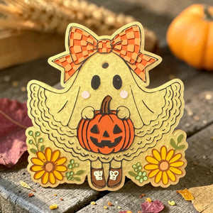 Pumpkin Patch Ghost Car Freshie