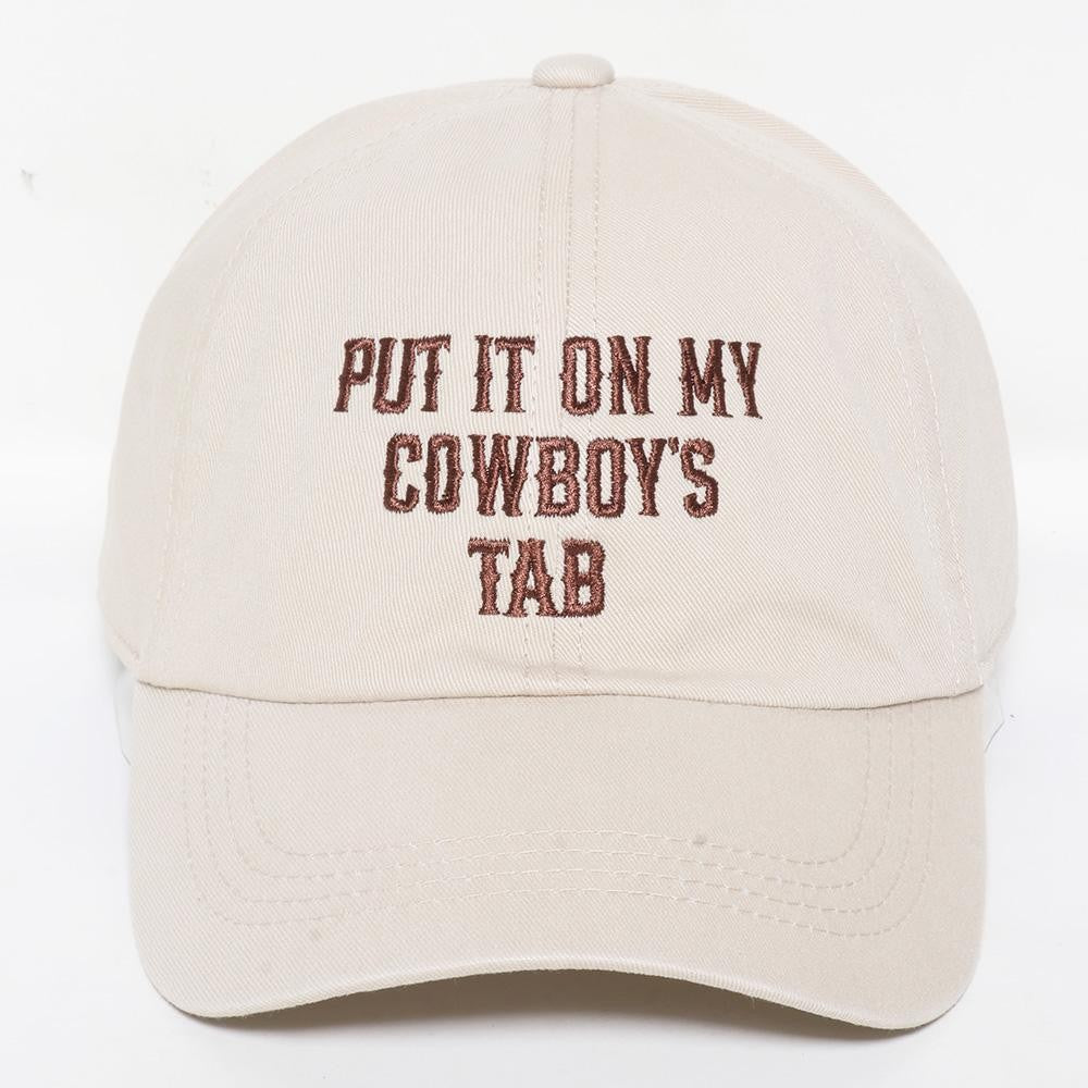 Put it on my Cowboy's Tab Hat