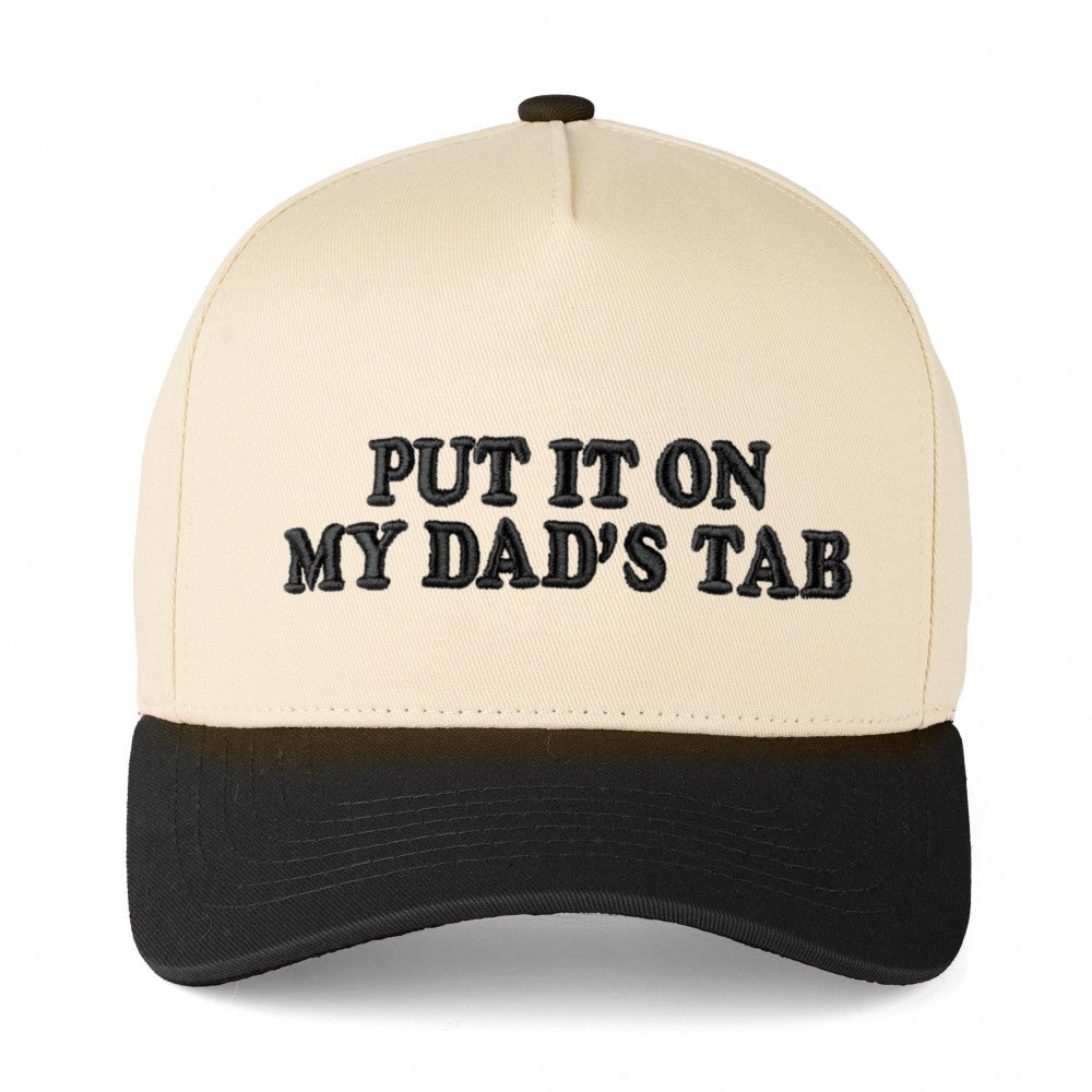 Put It On My Dad's Tab Black & Natural Hat