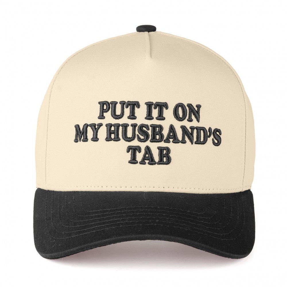 Put It On My Husband's Tab Black & Natural Hat