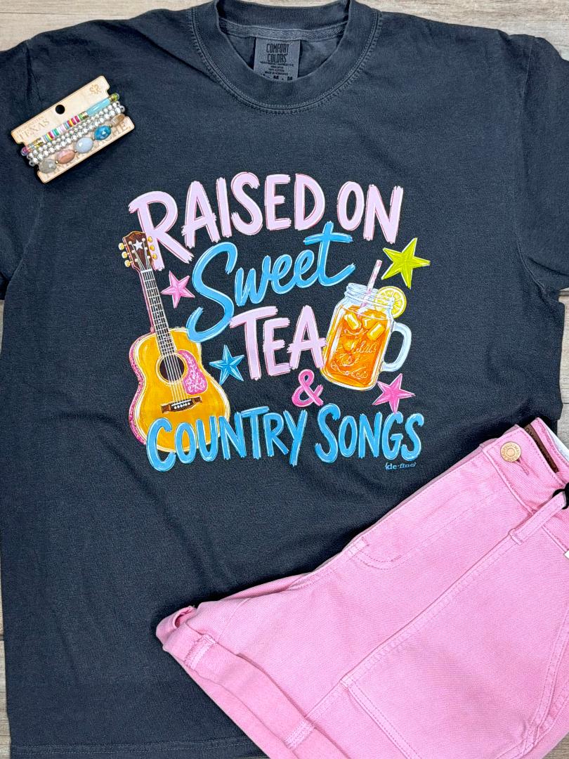 Raised on Sweet Tea and Country Songs Graphic Tee