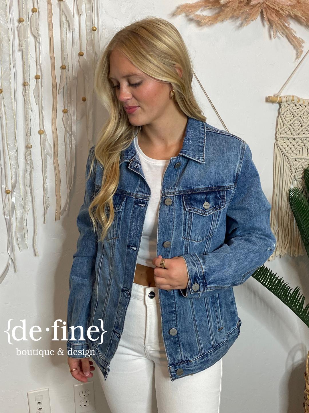 Risen Dark Denim Jacket in Regular & Curvy