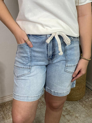 Risen Slouchy Jorts with Drawstring Waist