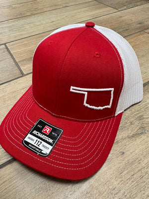 State Of Oklahoma Outline Hats