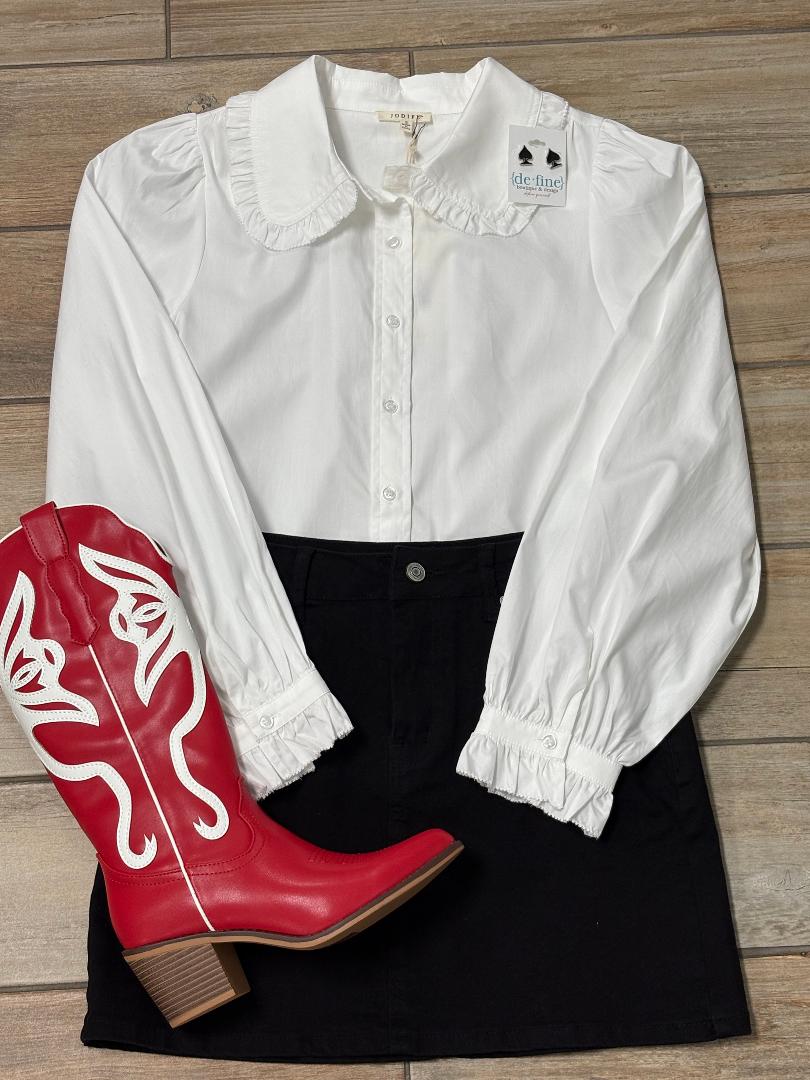 Red and White Game Day Boots