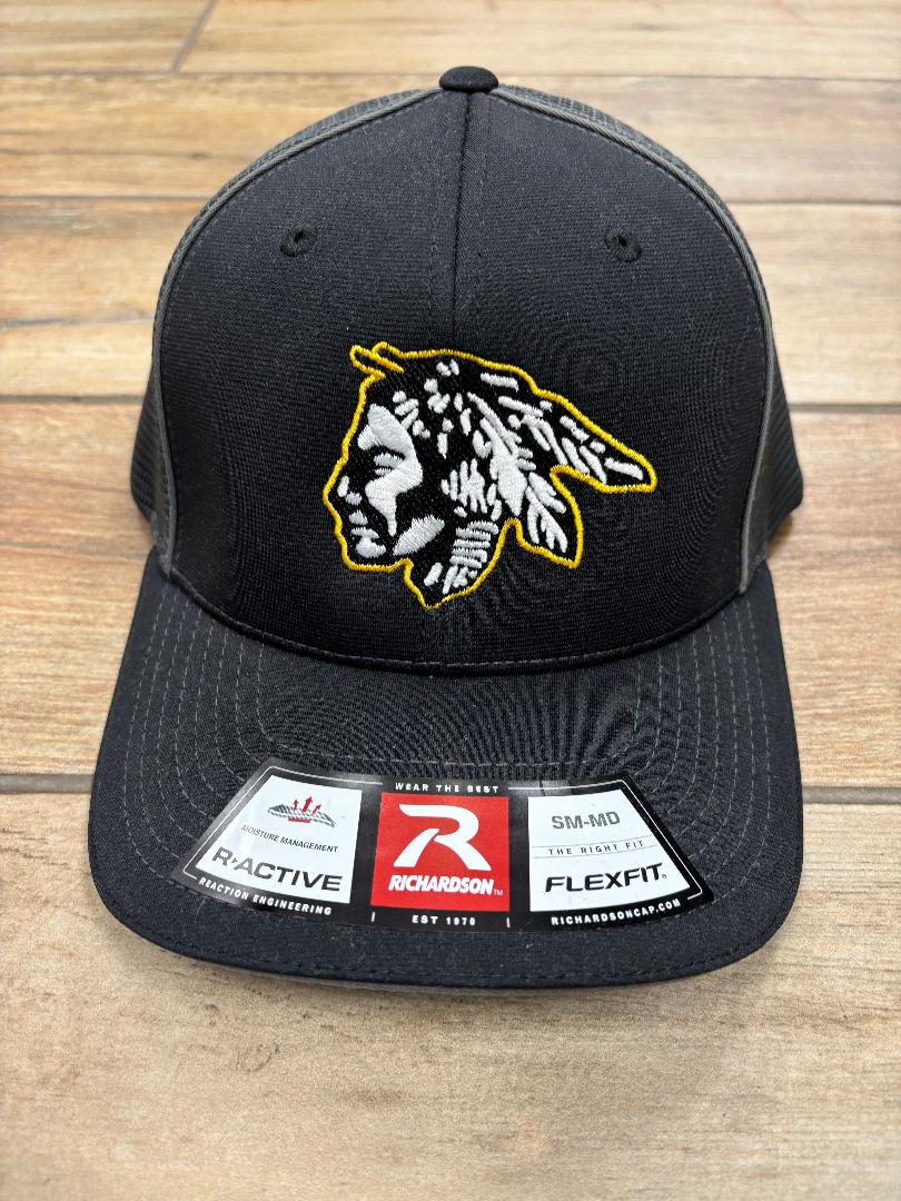 Richardson Black and Grey Flexfit Savage Head Hat