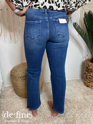 Risen Mid Rise Relaxed Fit Straight Leg Jeans in Regular & Curvy