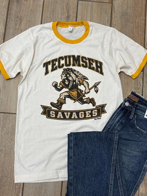 Tecumseh Savages Running Mascot Graphic Tee
