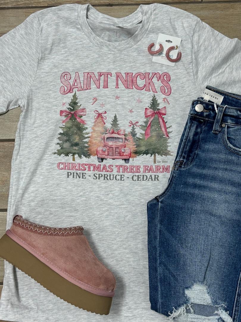 Saint Nick's Christmas Tree Farm Tee or Sweatshirt