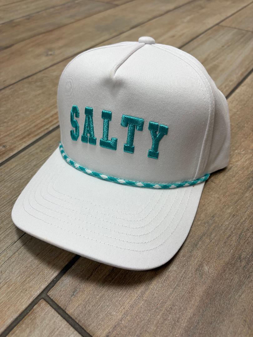 SALTY Embroidered Rope Hat in Mint