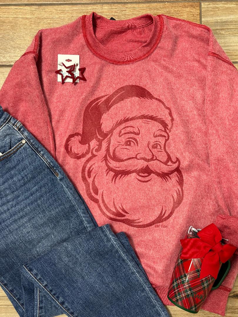 Santa Inside Out Sweatshirt or Regular Tee