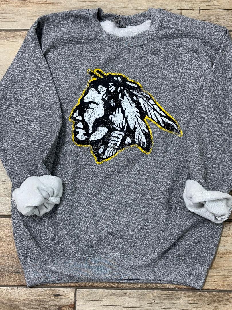 Tecumseh Savages Distressed Mascot Graphic Tee or Sweatshirt