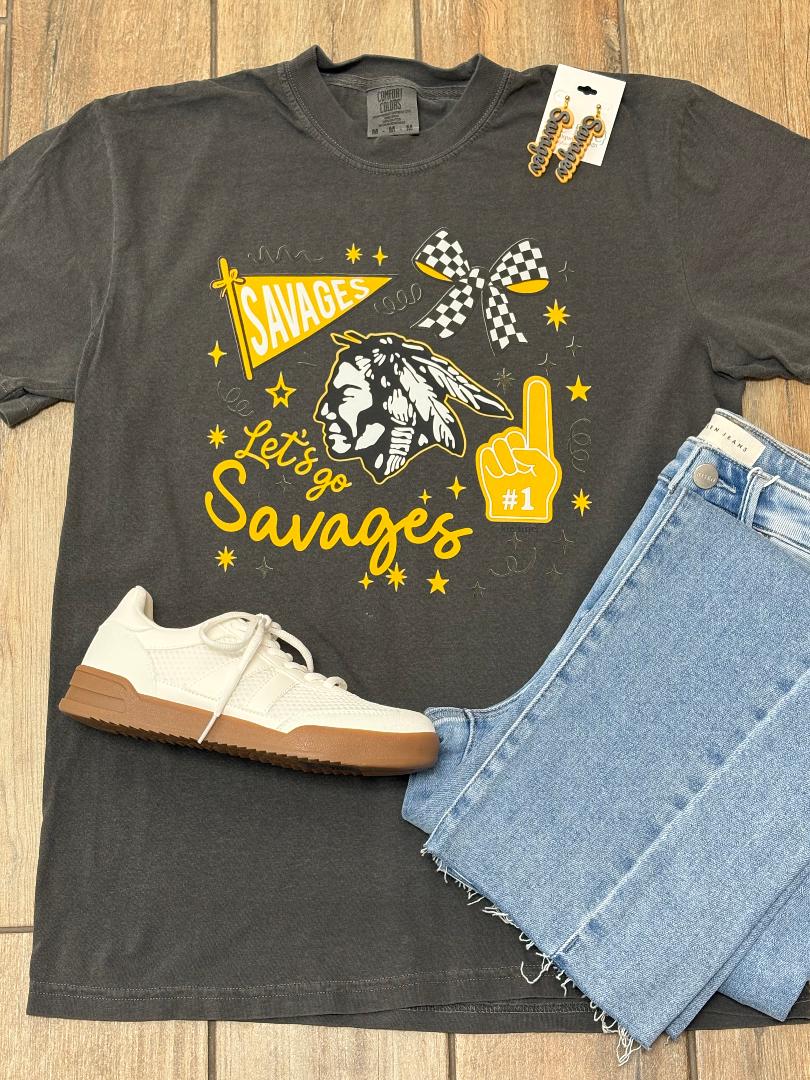 Tecumseh Savages Mascot Collage Graphic Tee