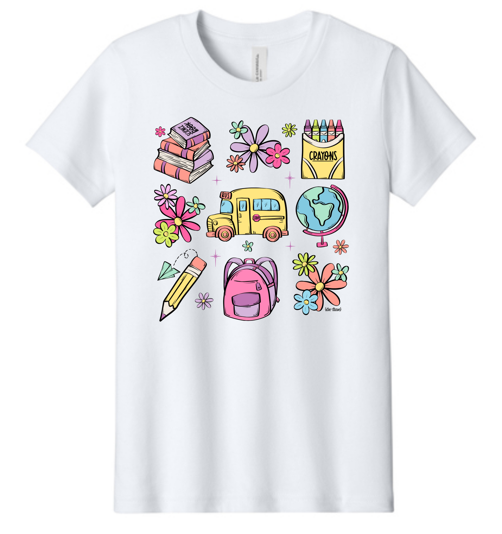 School Doodles Coquette Graphic Tee