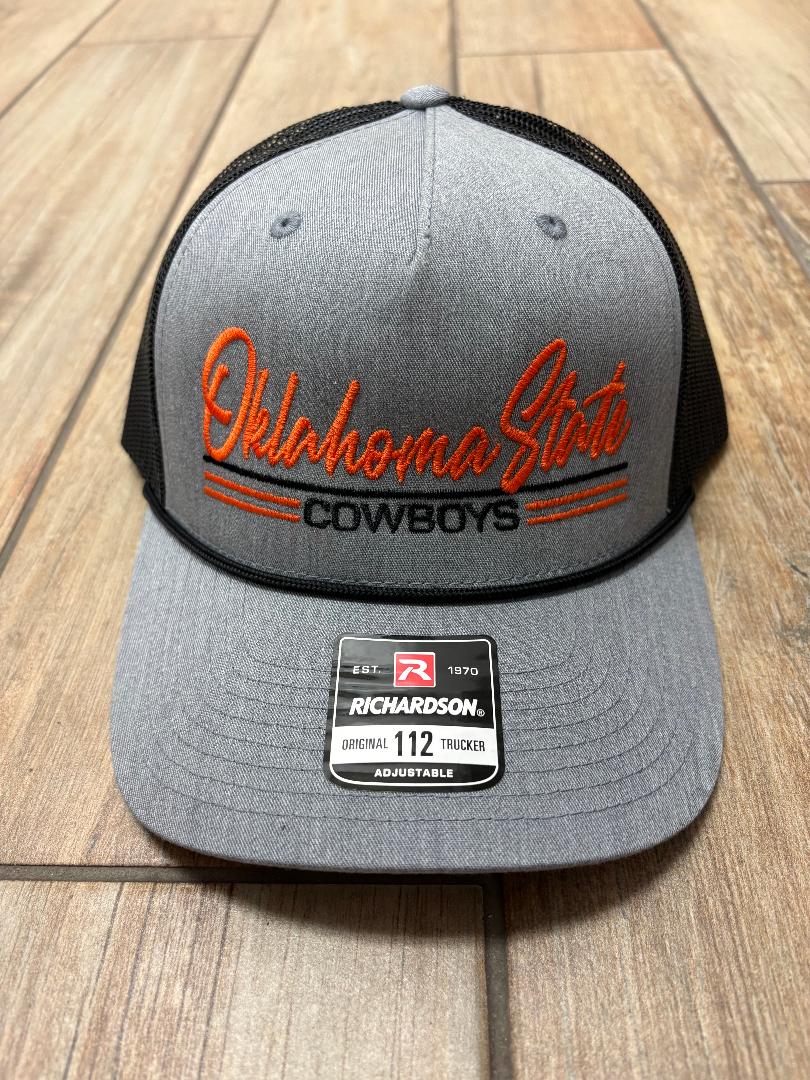 Oklahoma State Cowboys Script Triple Lined Hats