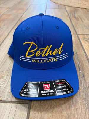 Bethel Wildcats Script Triple Lined Hats