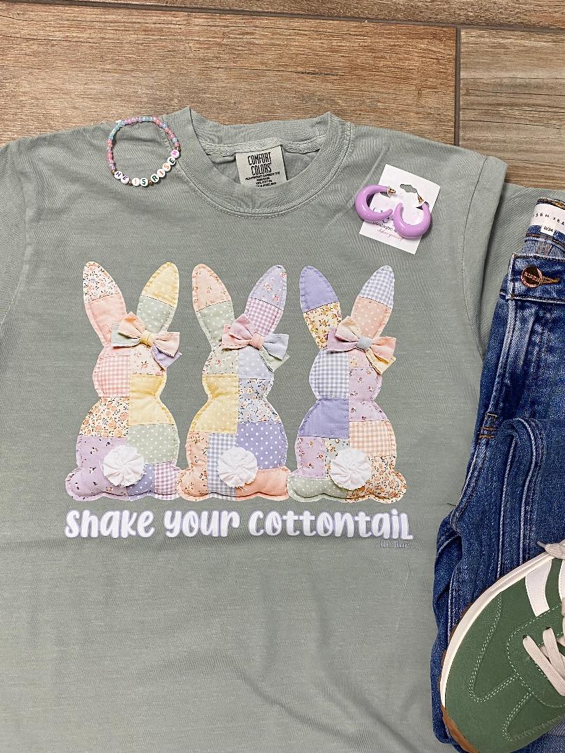Shake Your Cottontail Quilted Bunnies Graphic Tee