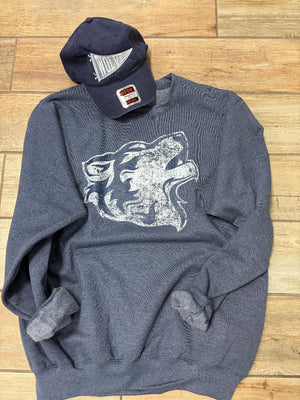 Shawnee Wolves Distressed Mascot Tee or Sweatshirt