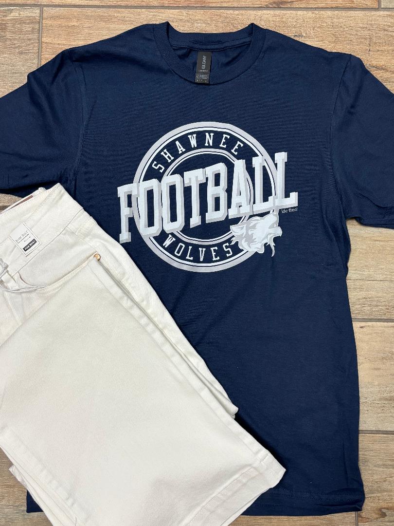 Shawnee Wolves Football Graphic Tee or Hoodie