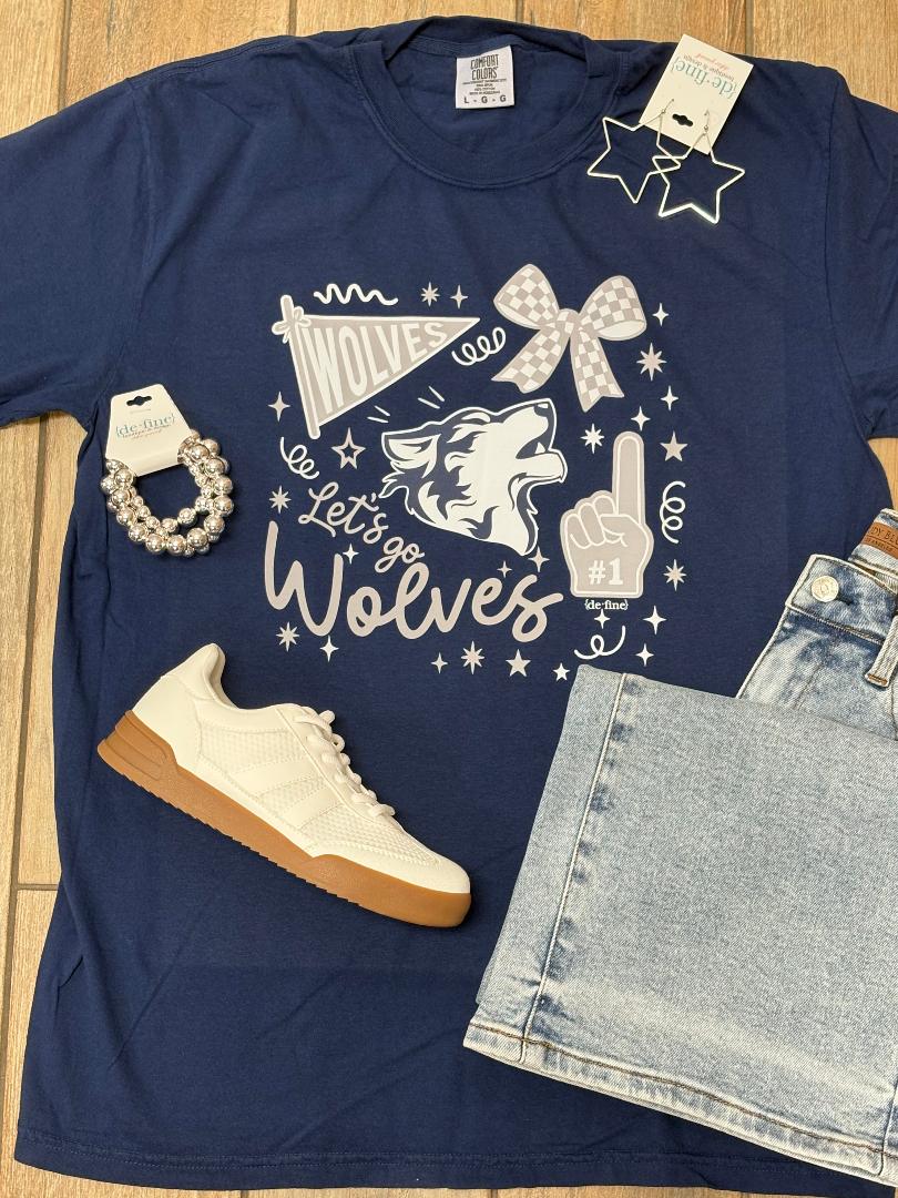Shawnee Wolves Mascot Collage Graphic Tee