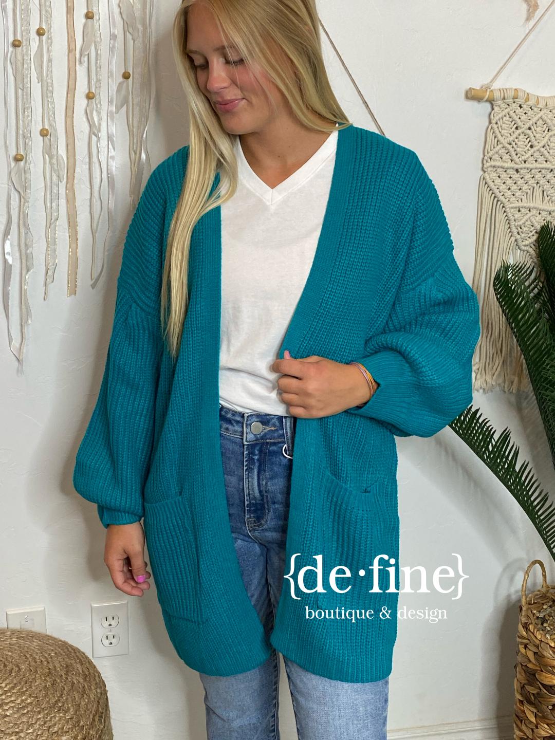 Fabulous Oversized Cardigan in Teal, Magenta or Camel