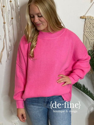 Oversized Bubble Gum Pink Sweater