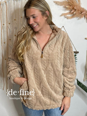 Kate Sherpa Pullover in Snow or Desert S-2XL