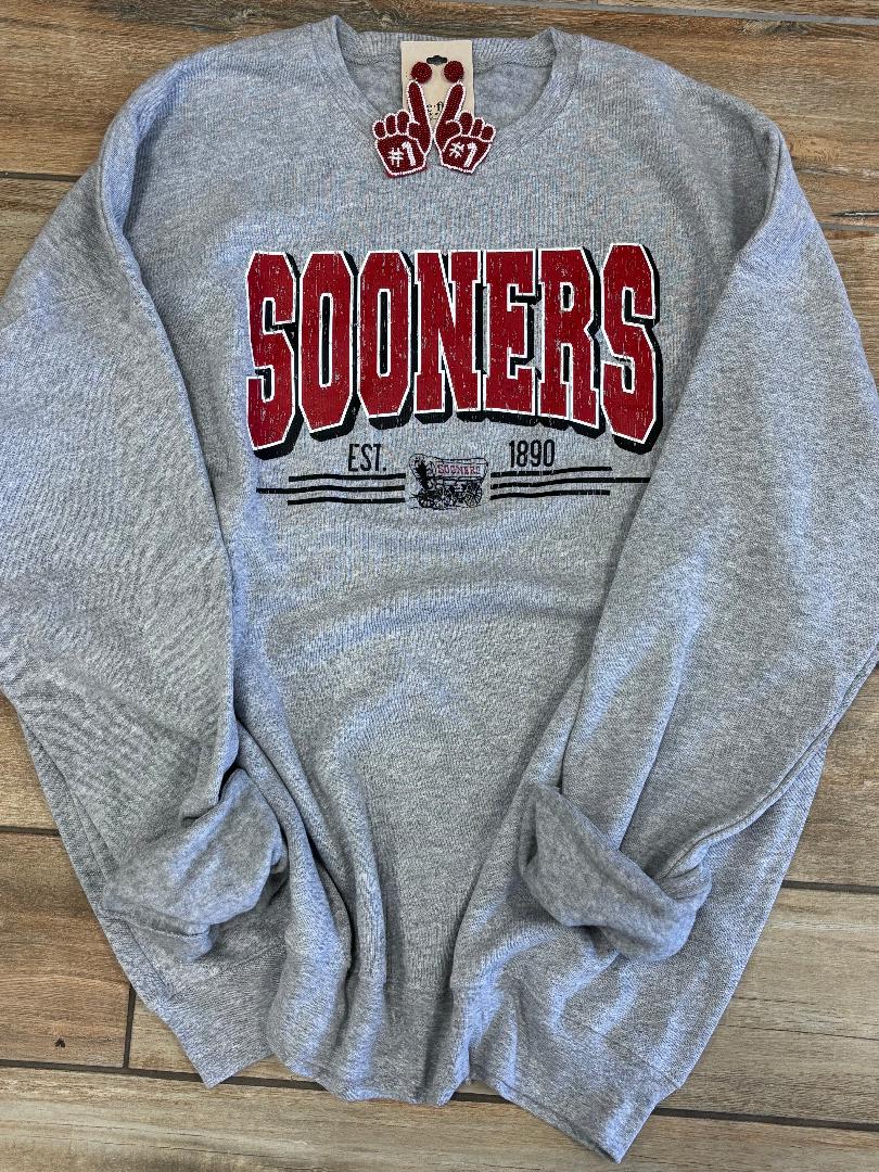 Sooners Arched Shadow Tee or Sweatshirt