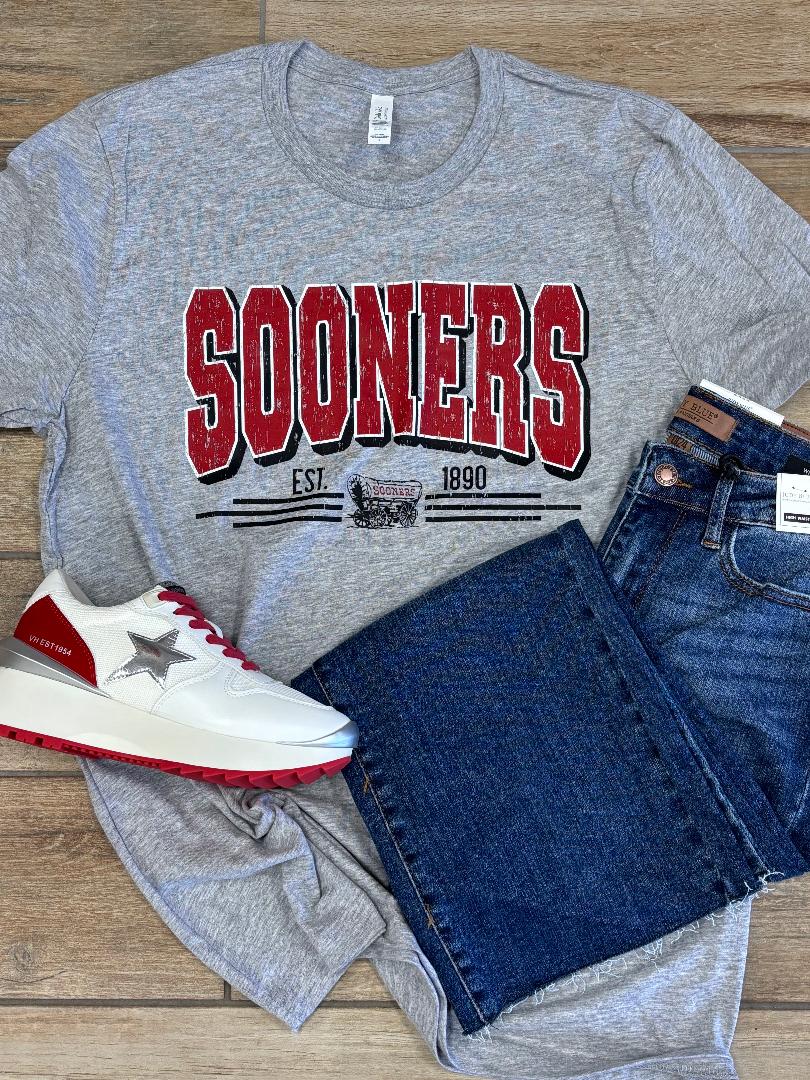 Sooners Arched Shadow Tee or Sweatshirt