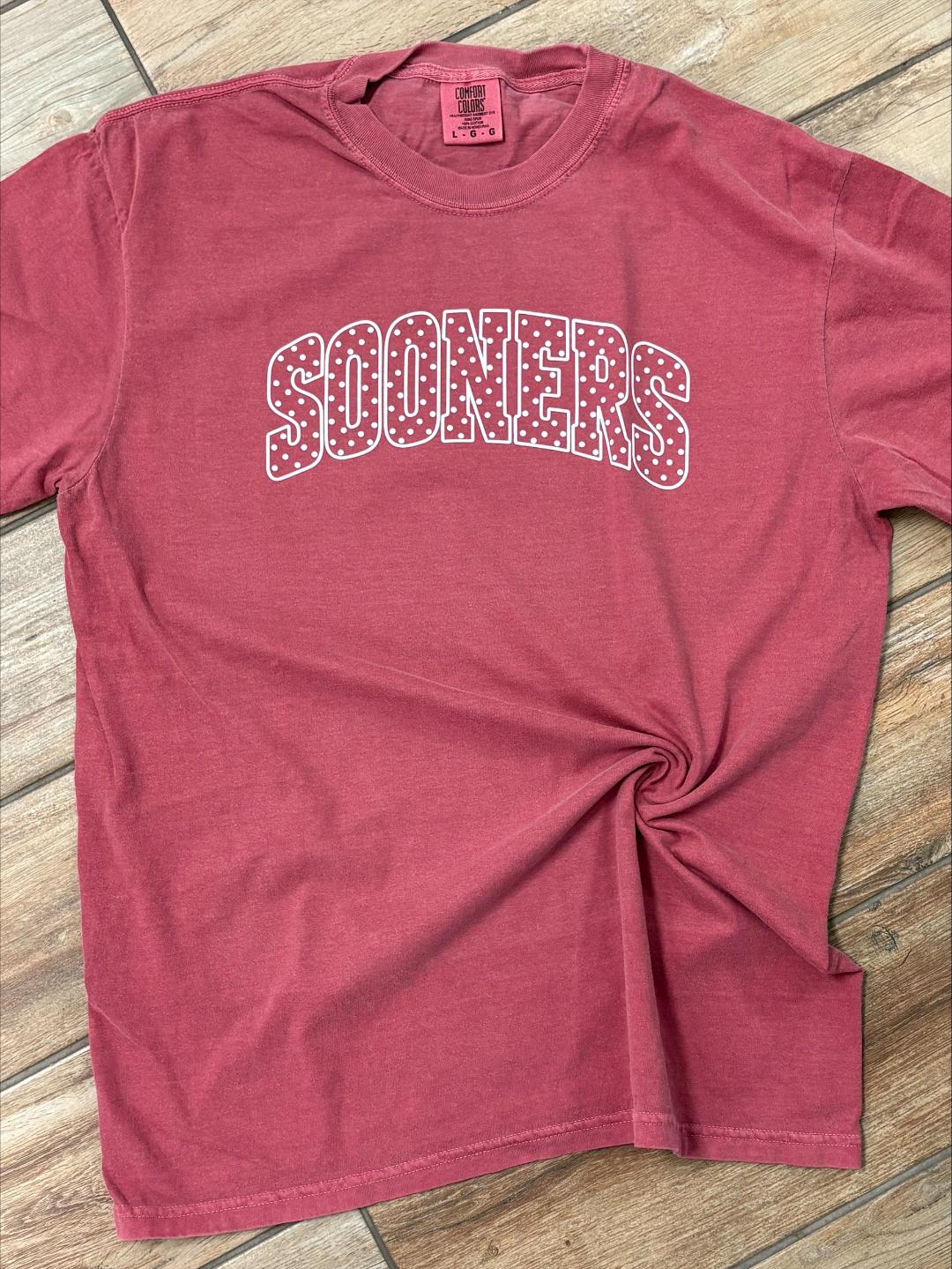 Sooners Polka Dot Graphic Tee