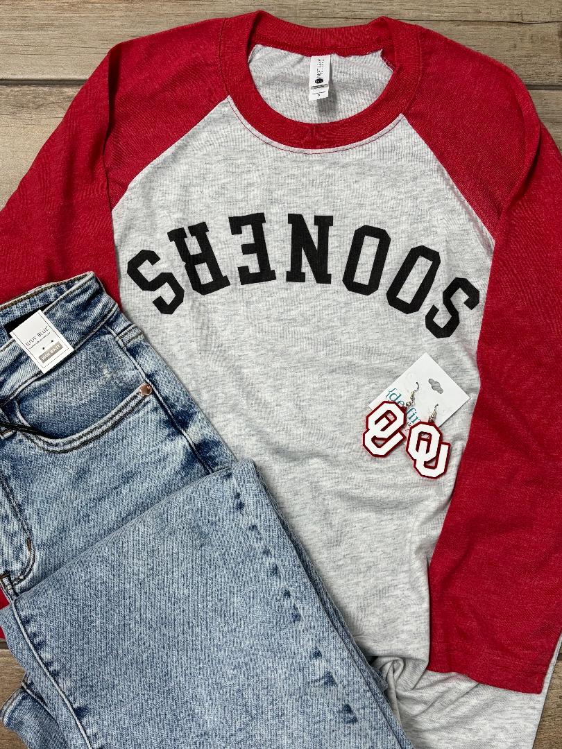 Sooners Upside Down Raglan Tee
