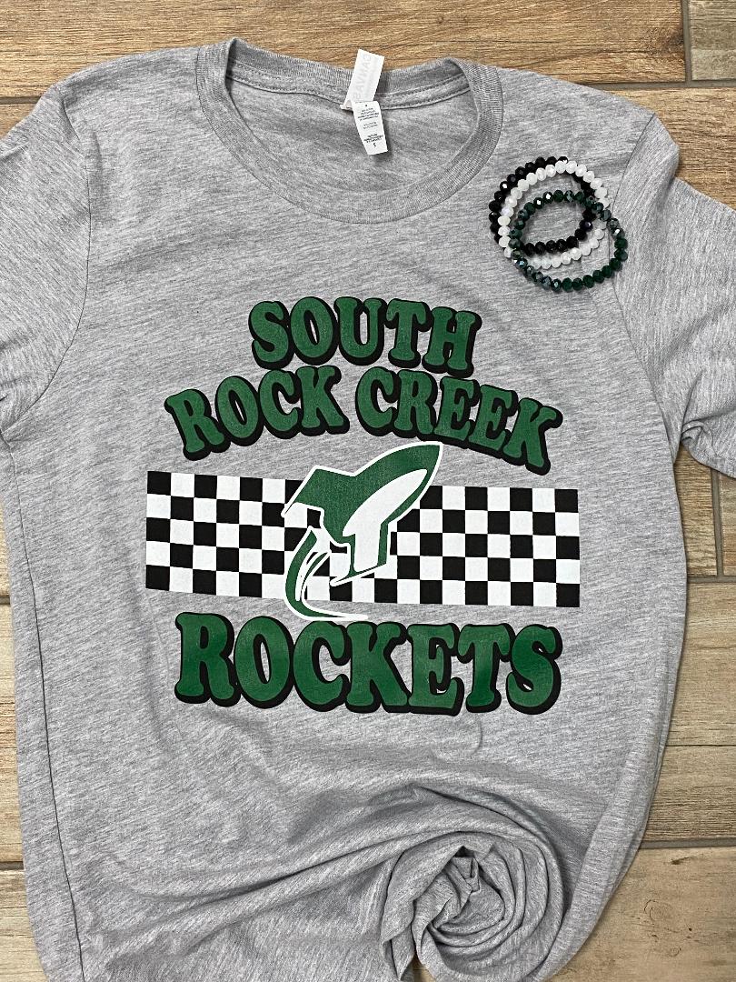 South Rock Creek Rockets Checker Stripe Graphic Tee