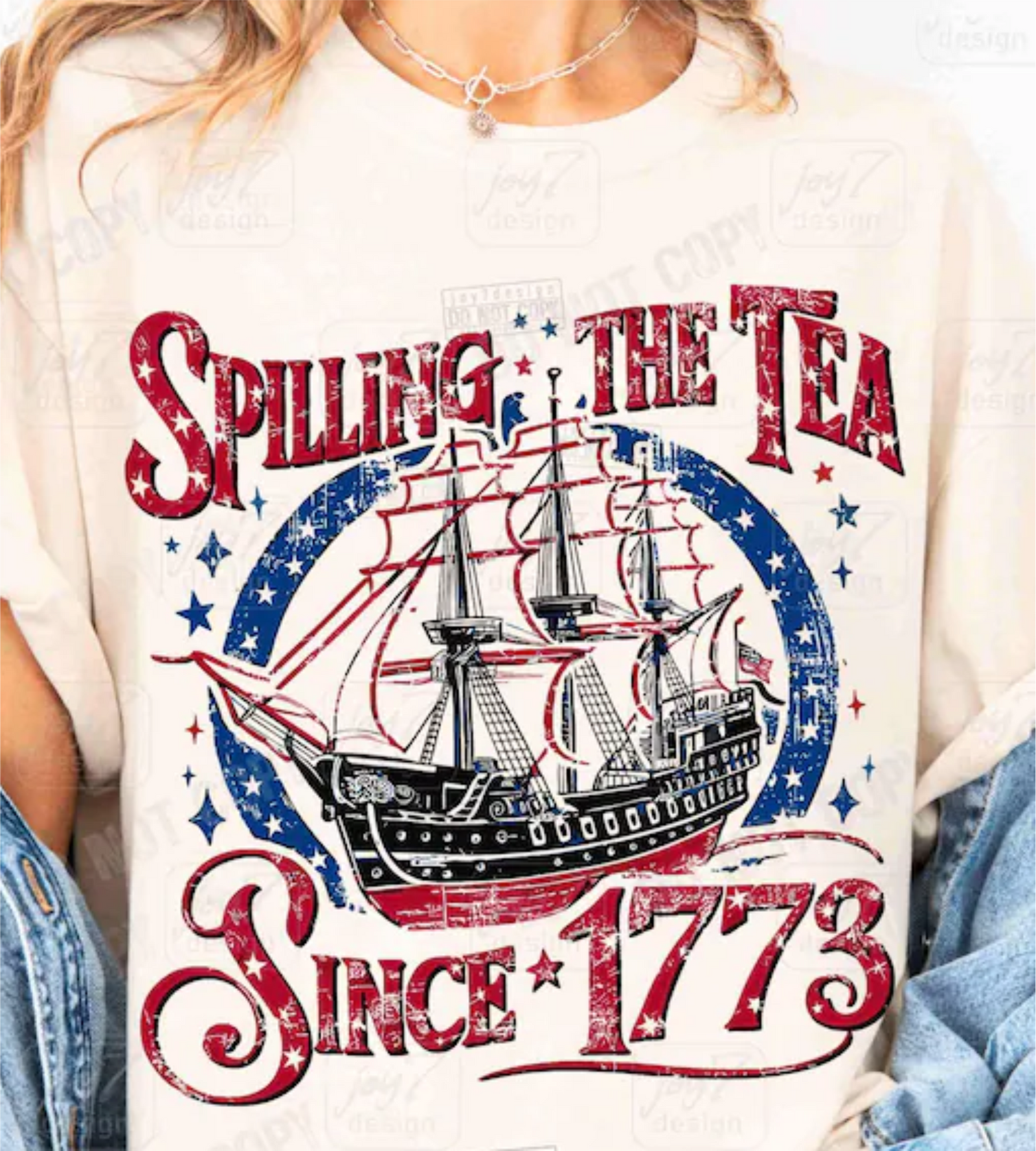 Spilling the Tea Since 1773 Pepper or Ivory Graphic Tee
