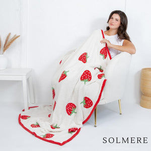 Cherries & Strawberries Cozy Blankets PRE SALE