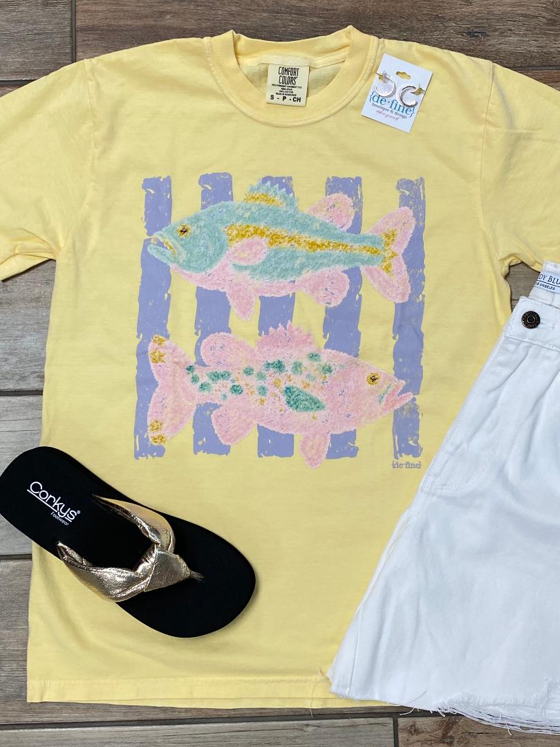 Fish Stripes Graphic Tee