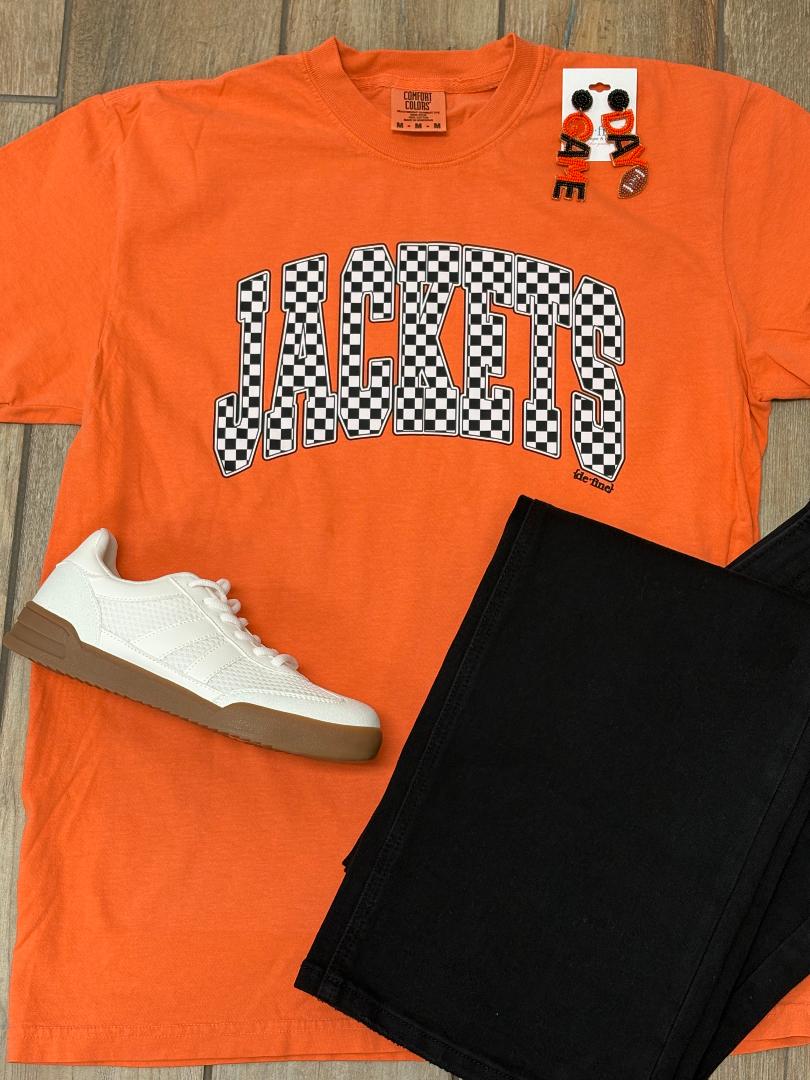 Strother Jackets Mascot Checkered Graphic Tee