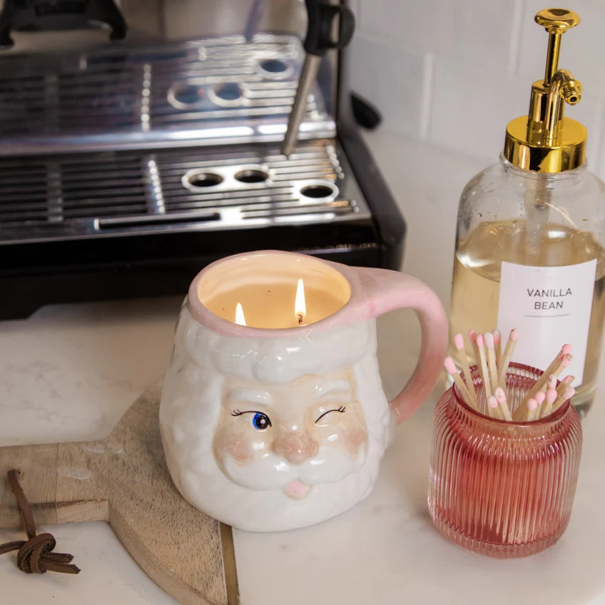 Bridgewater Sweet Grace Pink Santa Mug Candle