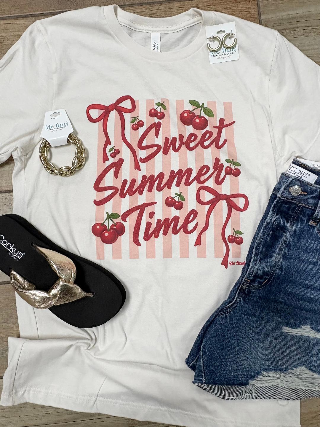 Sweet Summer Time Cherry Graphic Tee