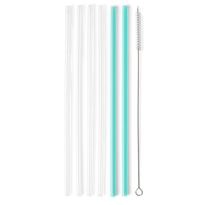 Swig Reusable Straws- Clear and Aqua