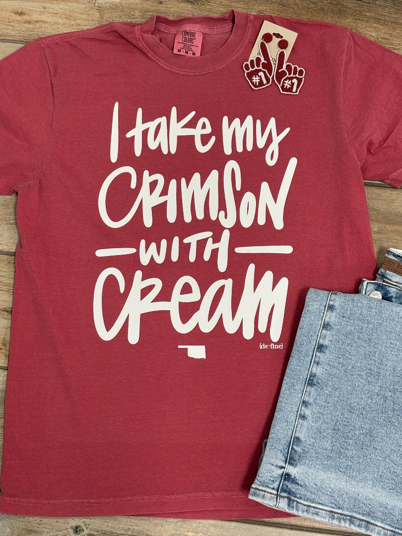 I Take My Crimson With Cream Graphic Tee