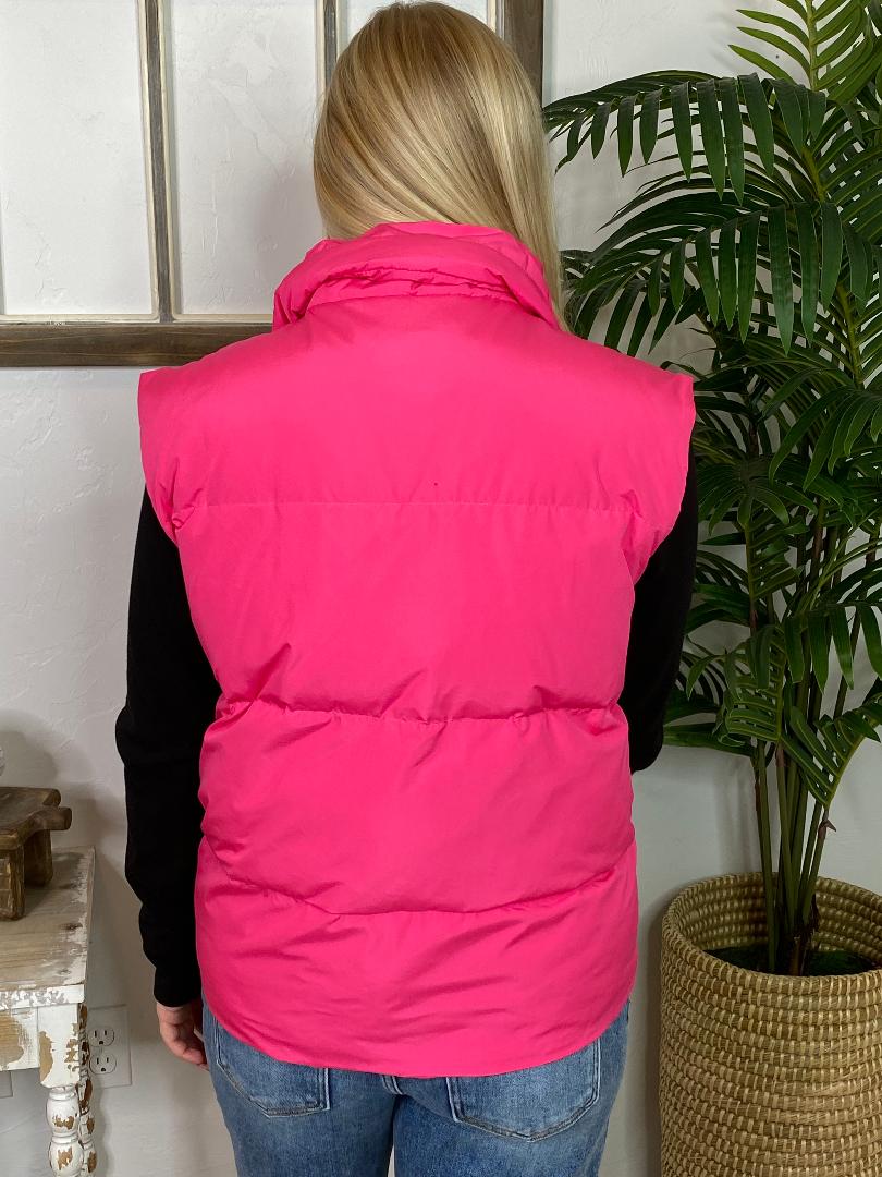 Hot Pink Puffy Vest