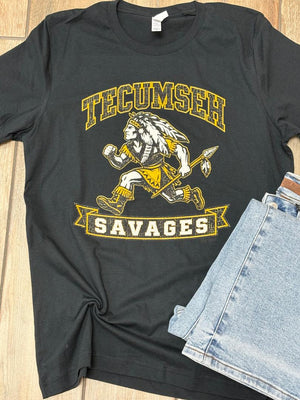 Tecumseh Savages Running Mascot Graphic Tee