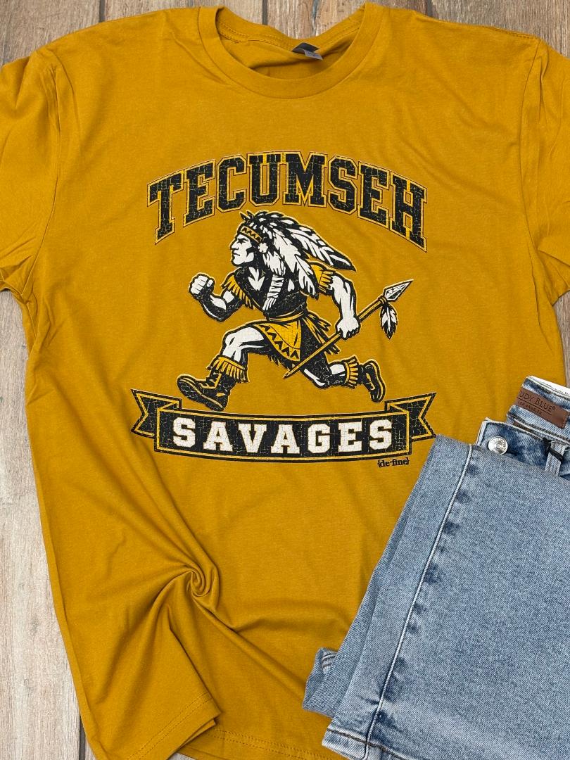 Tecumseh Savages Running Mascot Graphic Tee